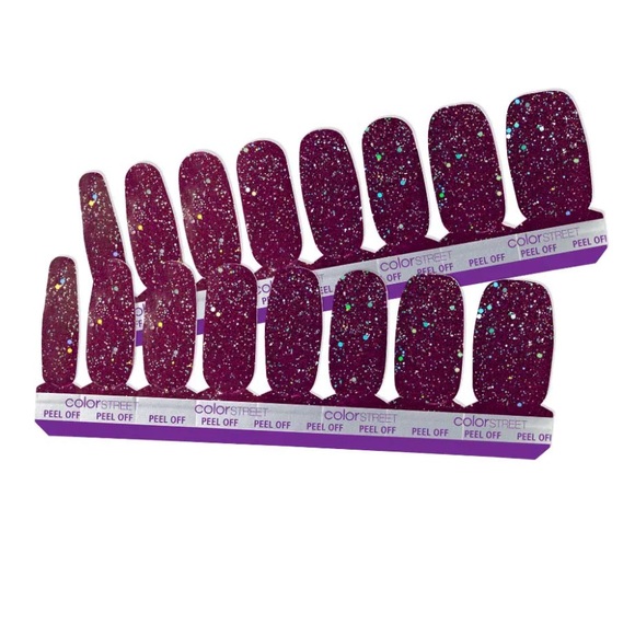 *Retired* Color Street: Bordeaux Glitz | Purple Wine Glitter Sparkle Fall Jewel - Picture 11 of 11